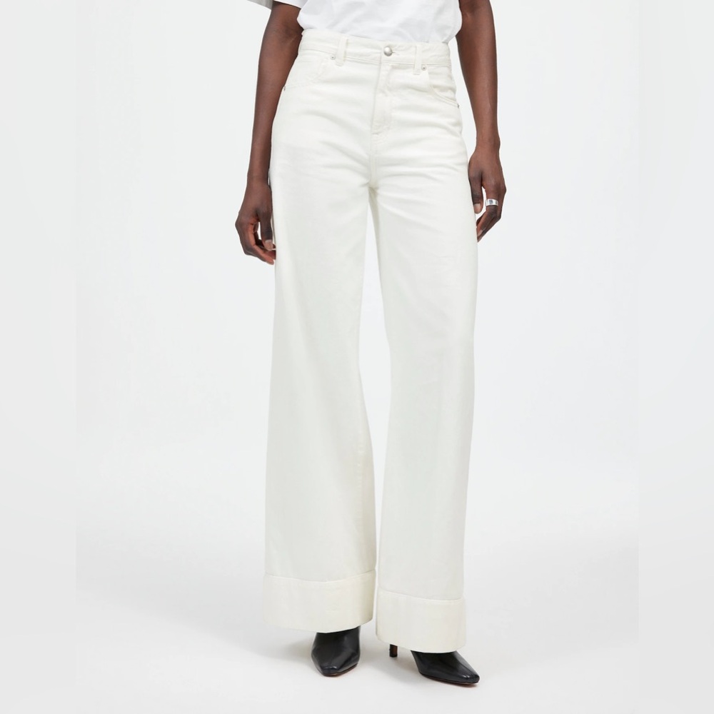 Madewell Womens Superwide-Leg Jeans True White NWT Size 30